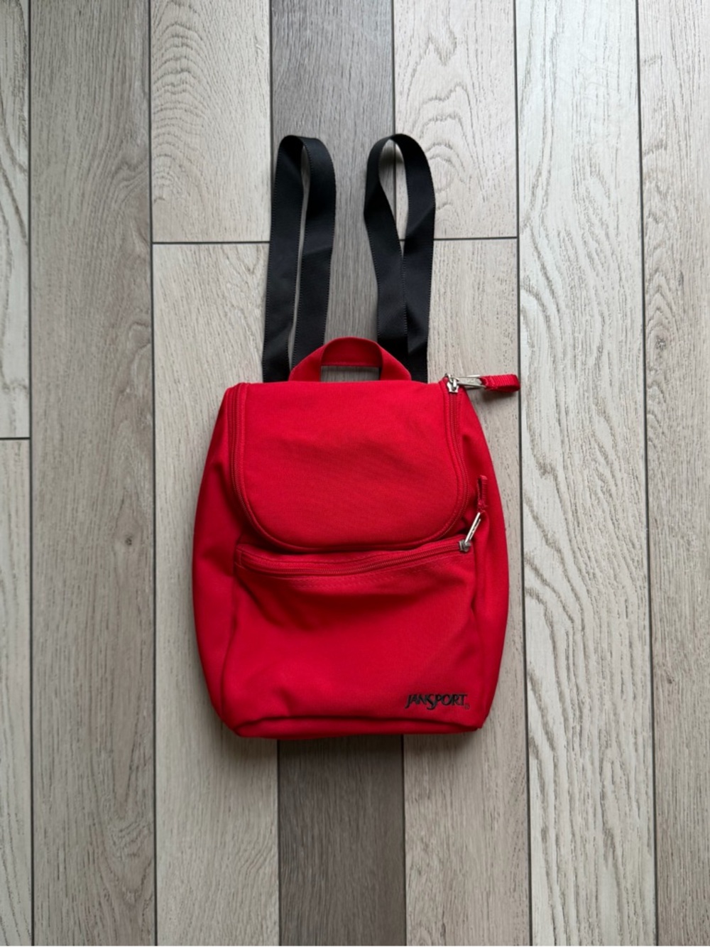 Y2K Jansport Red Mini Backpack with Black Straps